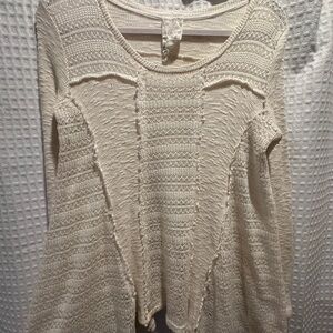 Blu Pepper Cream Knit Sweater